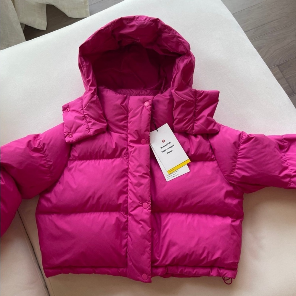 Lululemon Cropped Wunder Under Puff - Sonic Pink - Picture 2 of 5